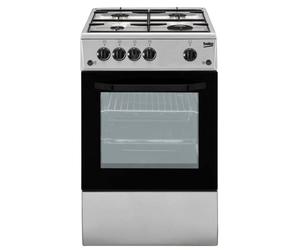 Beko CSS42014FS - Cuisinière indépendante, Noir, Argent, Rotatif, Devant, Plan à gaz, Partie gauche arrière