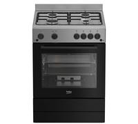 Beko Cuisinière gaz FBG62031XCS 73 L 4 feux Noir/Inox