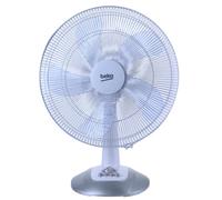 Beko - EFT6100W - Ventilateur de table, portable, 55W, 3 vitesses, Oscillation 95°, Angle réglable - Blanc, 29 x 45 x h57,5 cm