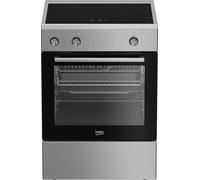 Beko FBE69100X Cuisinière autonome installation 60 x 60 cm, plaque à induction 4 zones, four multifonction 72 L inox, HidroClean