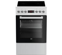 Beko FSE57302GWC Cuisinière Electrique Plaque avec zone à induction Noir, Blanc