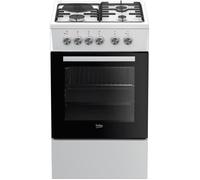 BEKO - FSS53000DW - Cuisinière 50 cm - 3 Gaz + 1 Electrique - 60 L - Convection naturelle - Blanc