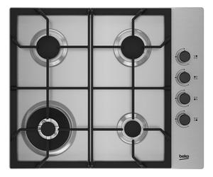 Beko hibw64125sx plaque acier inoxydable intégré (placement) 61 cm gaz 4 zone(s)
