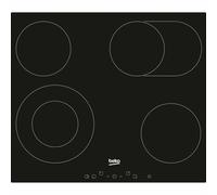 Beko Plaque vitrocéramique HIC 64403 T 4 foyers encastrable pour niche 56x49 cm Noir sans cadre