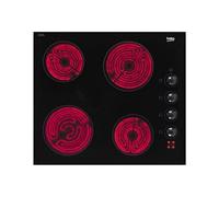 Beko HIC64100 - Vitrocéramique - 4 plaques de cuisson - Niche - largeur : 56 cm - profondeur : 49 cm - noir