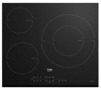 Beko HII63M - Table de cuisson 60 cm - 3 Inductions - Tactiles - Smart Access - Noir