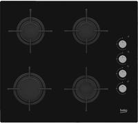 BEKO HILG64120S - Noir - Intégré - 60 cm - Table de cuisson à gaz - Verre - 4 zone(s)