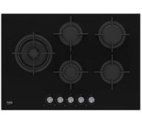 Beko HILL 75222 S Plaque de cuisson intégrée gaz en verre et fonte Noir 1000 W