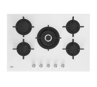 Beko HILW75222SW plaque Intégré Gaz Blanc - Plaques (Intégré, Gaz, Verre, Blanc, 1000 W, Rond)