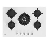 HILW75222SW Table de cuisson encastrable 75 cm Gaz 5 feux Blanc
