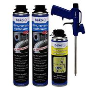 beko Kit de mousse pour fontaine avec pistolet à mousse et nettoyant universel 500 ml