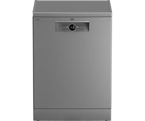 Beko Lave-vaisselle autonome BDFN26430S 60 cm, 14 couverts, 6 programmes, 4 fonctions supplémentaires, 3 niveaux de rinçage, HygieneIntense, SelfDry, programme demi-charge, argent