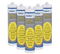 Beko Lot de 5 tubes de colle PU Beige 310 ml