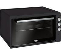 BEKO, Mini Four posable, 50L, Multifonction Chaleur brassée, Technologie ProChef, Catalyse de fond, Noir, Boutons chromés, 7 fonctions, 2400W, 180°C, Tournebroche, Eclairage intérieur
