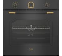 BEKO RBIM19200AD Four Électrique Noir Au Design Rustique À Air Pulsé
