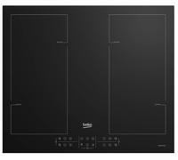 beko table de cuisson à induction 60cm 4 feux 7200w noir hii64206f2mt
