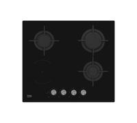 Table de cuisson mixte 60cm 4 feux 1200w noir HILM64222SV