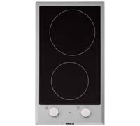 beko table domino vitrocéramique 30cm 2 feux inox hdcc32200x