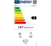 Beko TSE1284N frigo combine Pose libre 114 L E Blanc