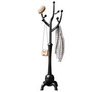 Bekrvio Porte-manteau en bois massif avec 8 crochets, capacité de charge de 75 kg, design créatif de branche et pied stable.