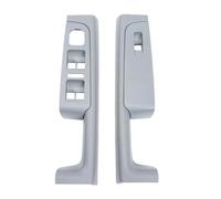 Bekuyu 2 Pièces 3TD867157 Pour Skoda Pour Superb 2008-2013 Poignée Porte Intérieure Avant Arrière Accoudoir Cadre Interrupteur Panneau Commande Garniture (Grey front)