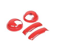Bekuyu Poignée Traction Porte Intérieure Voiture Autocollant Couverture Cadre Panneau Poignée Porte Intérieure Voiture ABS Pour Fiat 500 2010 - 2024(Red)