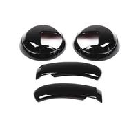 Bekuyu Poignée Traction Porte Intérieure Voiture Autocollant Couverture Cadre Panneau Poignée Porte Intérieure Voiture ABS Pour Fiat 500 2010 - 2024(Black)