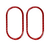 Bekuyu Poignée Traction Porte Intérieure Voiture Autocollant Décoration Pour Poignée Porte Intérieure Voiture Cadre Bol Garniture Couverture Pour TT 8N 2001 2002 2003 2004 2005 2006(Carbon Fiber Red)