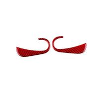 Bekuyu Poignée Traction Porte Intérieure Voiture Autocollant Garniture Couverture Poignée Porte Intérieure Fiber Carbone Souple Pour Mercedes Pour Benz Pour Smart 453 Pour Fortwo Pour Forfour(Red)