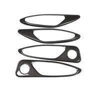 Bekuyu Poignée Traction Porte Intérieure Voiture Cadre Poignée Porte Intérieure Voiture En Plastique ABS Garniture Couverture Pour Alfa Romeo Pour Giulia 2017 2018 2019 2020 2021 2022(Carbon look)