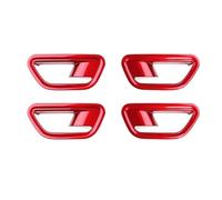 Bekuyu Poignée Traction Porte Intérieure Voiture Couvercle Cadre Poignée Cuvette Porte Intérieure Voiture Pour Hyundai Pour Kona SX2 2024 2025 2026(Red)