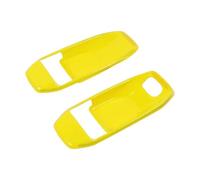 Bekuyu Poignée Traction Porte Intérieure Voiture Garniture Couverture D'autocollant Décoration Poignée Porte Intérieure Pour Jeep Pour Wrangler JL Pour Gladiator JT 2018 À Partir 2 Portes(Jaune)