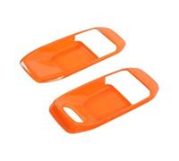 Bekuyu Poignée Traction Porte Intérieure Voiture Garniture Couverture D'autocollant Décoration Poignée Porte Intérieure Pour Jeep Pour Wrangler JL Pour Gladiator JT 2018 À Partir 2 Portes(Orange)