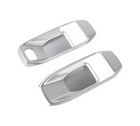 Bekuyu Poignée Traction Porte Intérieure Voiture Garniture Couverture D'autocollant Décoration Poignée Porte Intérieure Pour Jeep Pour Wrangler JL Pour Gladiator JT 2018 À Partir 2 Portes(Argent)