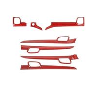 Bekuyu Poignée Traction Porte Intérieure Voiture Pour Jeep Pour Grand Cherokee 2011-2020 Panneau Console Centrale Voiture Poignée Porte Intérieure Décoration Garniture Couverture(Red Carbon Look 3)