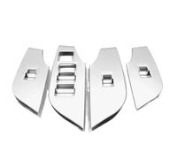 Bekuyu Poignée Traction Porte Intérieure Voiture Pour Toyota RAV4 XA50 2019 2020 2021 2022 2023 2024 Hybride Autocollant Couverture Bouton Commutation Fenêtre Électrique Porte Voiture ABS(LHD Silver)