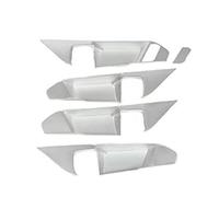 Bekuyu Pour Toyota RAV4 RAV 4 XA50 2019 2020 2021 2022 2023 2024 Hybride Voiture Poignée De Porte Intérieure Bol Cadre Couverture Garniture Autocollants (Argent)