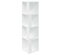 BEL-ACHAT* Armoire d'angle/Cabinet de stockage - pour salon - Blanc 33x33x132cm Bois d’ingénierie @Pr2254806