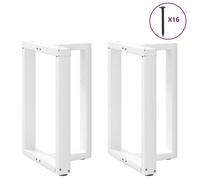 BEL-ACHAT* Base pour table Pieds de table à manger en T - Lot de 2 - JMS - Blanc 50x35x(72-73) cm Acier Prom11478524
