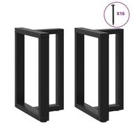 BEL-ACHAT* Base pour table Pieds de table à manger en T - Lot de 2 - JMS - , noir, 60x35x(72-73) cm, acier Prom82818767