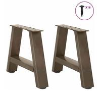BEL-ACHAT* Base pour table Pieds de table basse - Facile à installer - en forme de A - Lot de 2 - JMS - , 30x(30-31) cm, acier