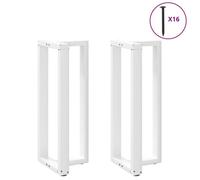 BEL-ACHAT* Base pour table Pieds de table de bar en T - Lot de 2 - JMS - , blanc, 40x35x(100-101) cm, acier Prom93722146