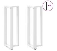 BEL-ACHAT* Base pour table Pieds de table de bar - Facile à installer - en forme de T - Lot de 2 - JMS - , blanc, 40x35x(110-111) cm