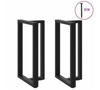 BEL-ACHAT* Base pour table Pieds de table de bar - Facile à installer - en forme de T - Lot de 2 - JMS - , noir, 60x35x(100-101)