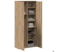 BEL-ACHAT* Buffet - Bahut Meuble Enfilade - Fonction d'affichage, chêne artisanal 80x35x180 cm - Bois d'ingénierie Prom40586977
