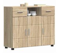 BEL-ACHAT* Buffet - Bahut Meuble Enfilade - Fonction d'affichage, Chêne sonoma 88.5x30.5x73 cm - Bois d'ingénierie Prom93932731
