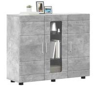 BEL-ACHAT* Buffet - Bahut Meuble Enfilade - Fonction d'affichage, Gris béton 55.5x29x100 cm - Bois d'ingénierie Prom63708623