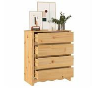 BEL-ACHAT* Buffet/Commode - Bahut Meuble Enfilade - Fonction d'affichage, Drammen Chêne 76,5x40x91 cm - Bois de pin massif Prom58136