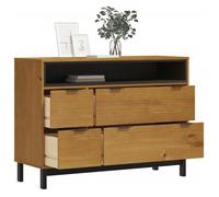 BEL-ACHAT* Buffet/Commode - Bahut Meuble Enfilade - Fonction d'affichage, FLAM 110x40x80 cm - Bois de pin massif Prom27810463