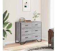 BEL-ACHAT* Buffet/Commode - Bahut Meuble Enfilade - Fonction d'affichage, sonoma gris 91x35,5x74,5 cm - Bois d'ingénierie Prom159956